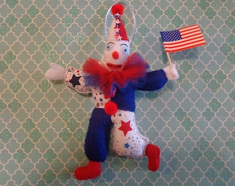 4th of July Star Clown Ornament by Pepperland