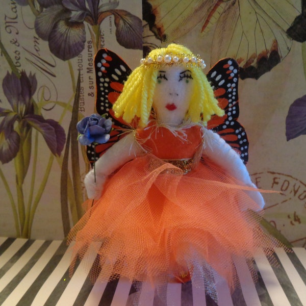 Lilly Handmade Felt Fairy Ornament by Pepperland