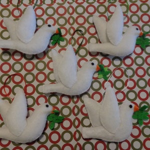 Felt Peace Dove Christmas Ornaments by Pepperland image 2