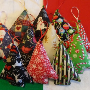 Fabric Christmas Tree Ornaments by Pepperland