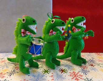 T-Rex Dinosaur Christmas Ornament by Pepperland