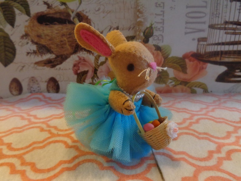 Easter Bunny With Blue Tulle Dress Ornaments by Pepperland image 3