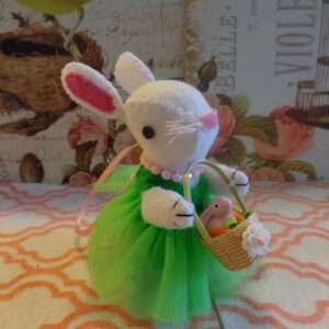 Easter Bunny With Blue Tulle Dress Ornaments by Pepperland image 5