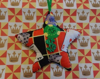 Gambling Star Fabric Ornament by Pepperland