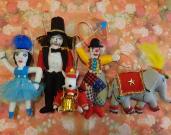 Felt Circus Ornament Set of 5 by Pepperland