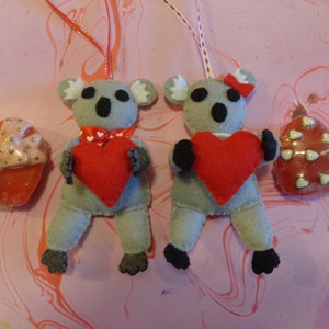 Mr. & Mrs. Koala Bear Valentine&#39;s Day Couple Ornament by Pepperland