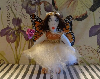 Autumn Handmade Felt Fairy Ornament by Pepperland