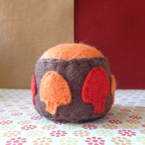 Handmade Groovy Mushroom Felt Pin Cushion by Pepperland
