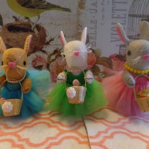 Easter Bunny With Blue Tulle Dress Ornaments by Pepperland image 1