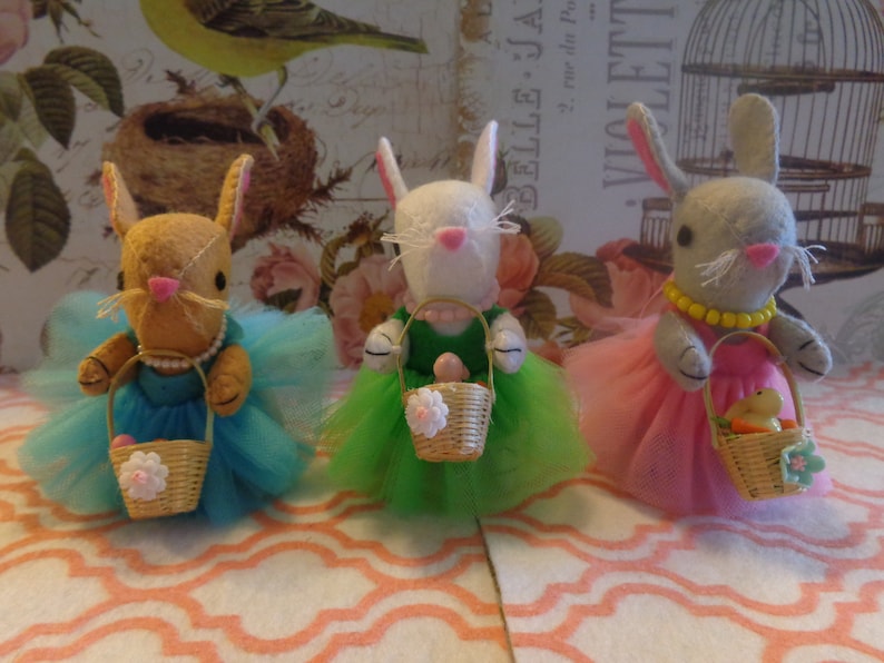 Easter Bunny With Blue Tulle Dress Ornaments by Pepperland image 1