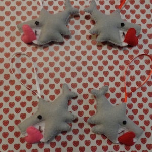 Valentine&#39;s Day Shark Ornament by Pepperland