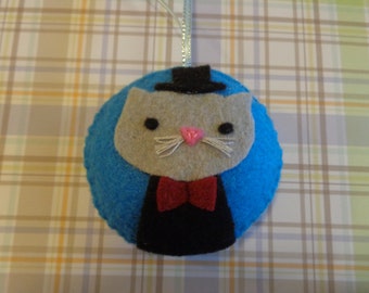 Mr. Grey Cat Felt Ornament by Pepperland