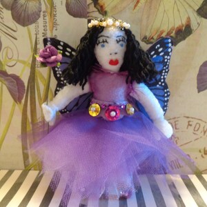 Iris Handmade Felt Fairy Ornament by Pepperland