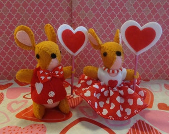 Valentine's Kangaroo Couple Ornaments By Pepperland