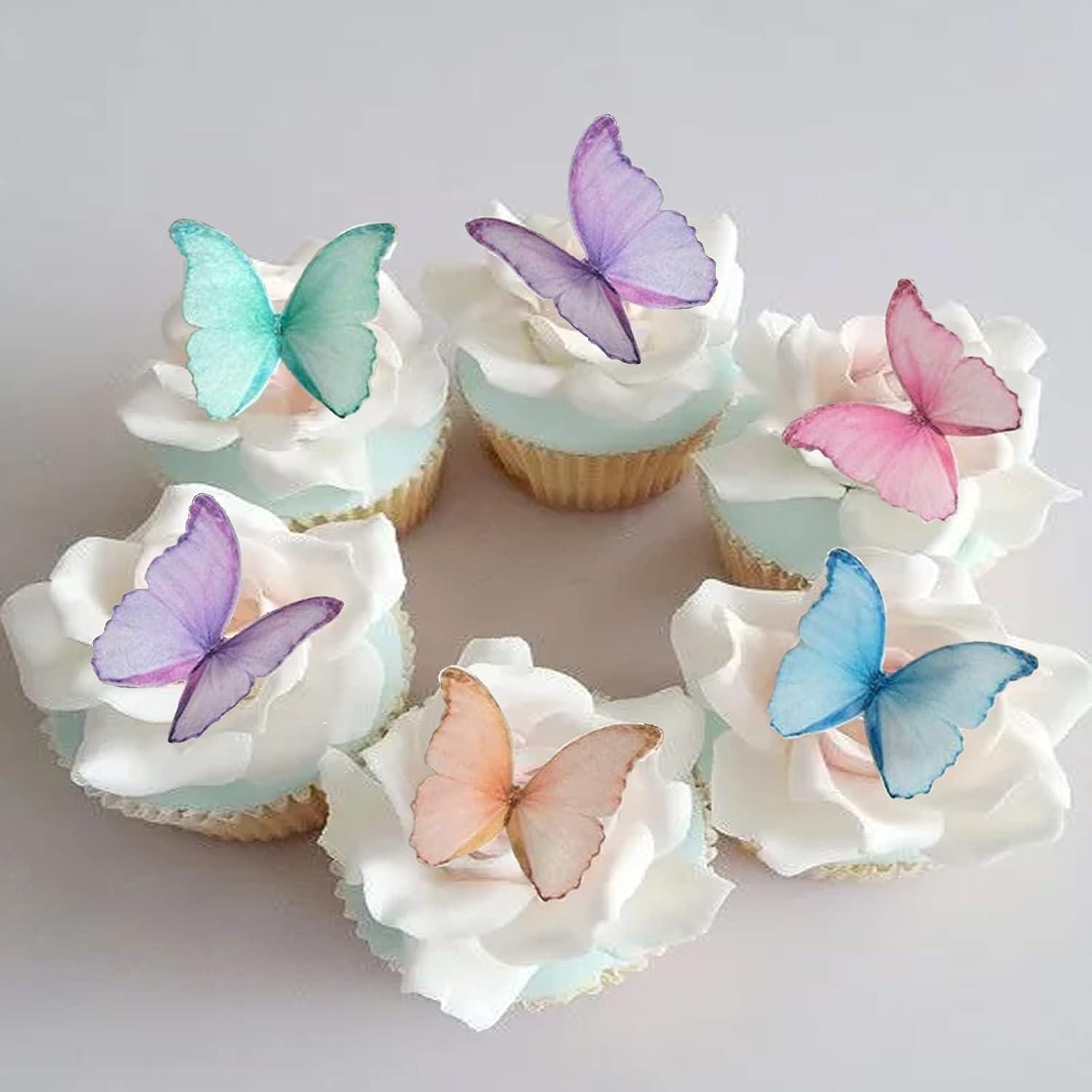 30Pcs Farfalla Decorazioni per Torte 3D Farfalla Cake Topper
