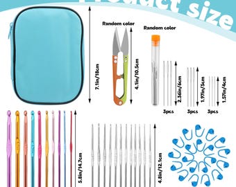 54 Pcs Crochet Hooks Kit with Storage Case