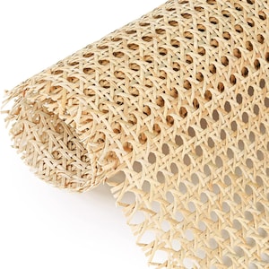 14&quot; Width x 3.3 Feet Cane Rattan Webbing Roll for Caning Projects, Cane Webbing Sheet, Natural Pre-Woven Open Mesh Cane