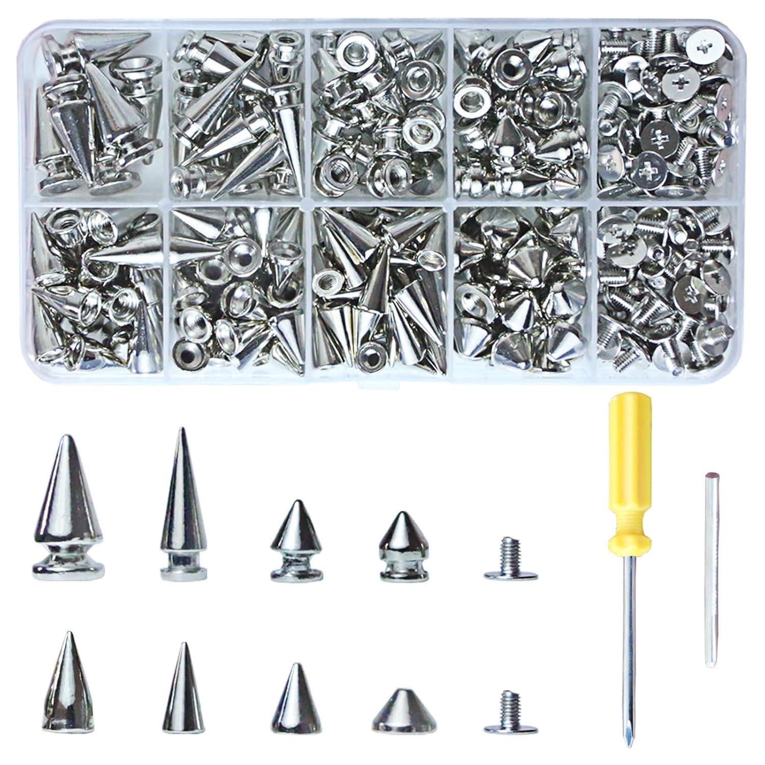 Punk Cone Spikes and Studs Kit, Leathercraft Clothing Accessories (354 ...