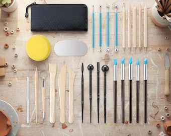 Pottery Sculpting Tool Set, 27 PCS Clay Modeling Kit