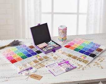 Accesorios, Kit para hacer pulseras con 6000 cuentas de arcilla, 24 cuentas planas de colores para pulseras de la amistad, cuentas de arcilla polimérica