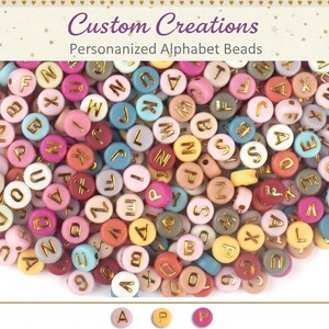 1000 cuentas de letras coloridas para enhebrar, cuentas redondas acrílicas