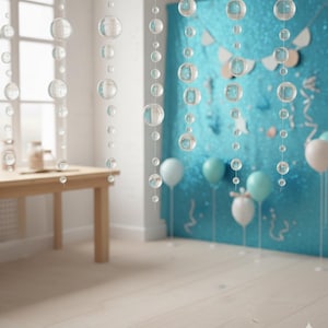 Under the Sea Party Garland, White Bubble Hanging Streamer