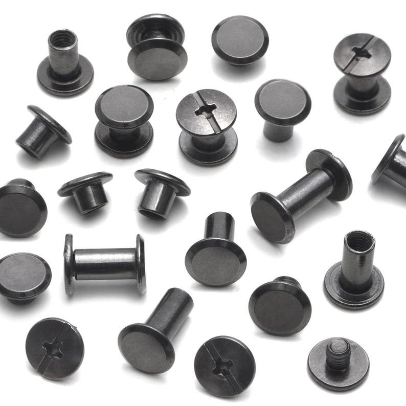 110 Sets Gunmetal Chicago Screws – Leather Rivets Binding Set - Etsy