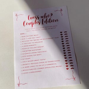 Guess Who? Couples Edition – Unique Bridal Shower Game