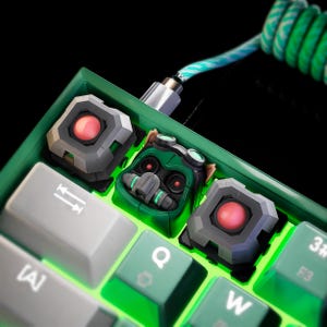 League Of Legends Inspired, Teemo Keycaps Custom Artisan Cherry MX Keycaps, Handpainted Keycaps, Gamer Keycaps, Gift Keycaps