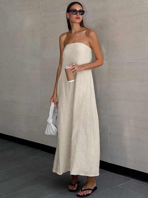 Tube Dress Beige - Etsy