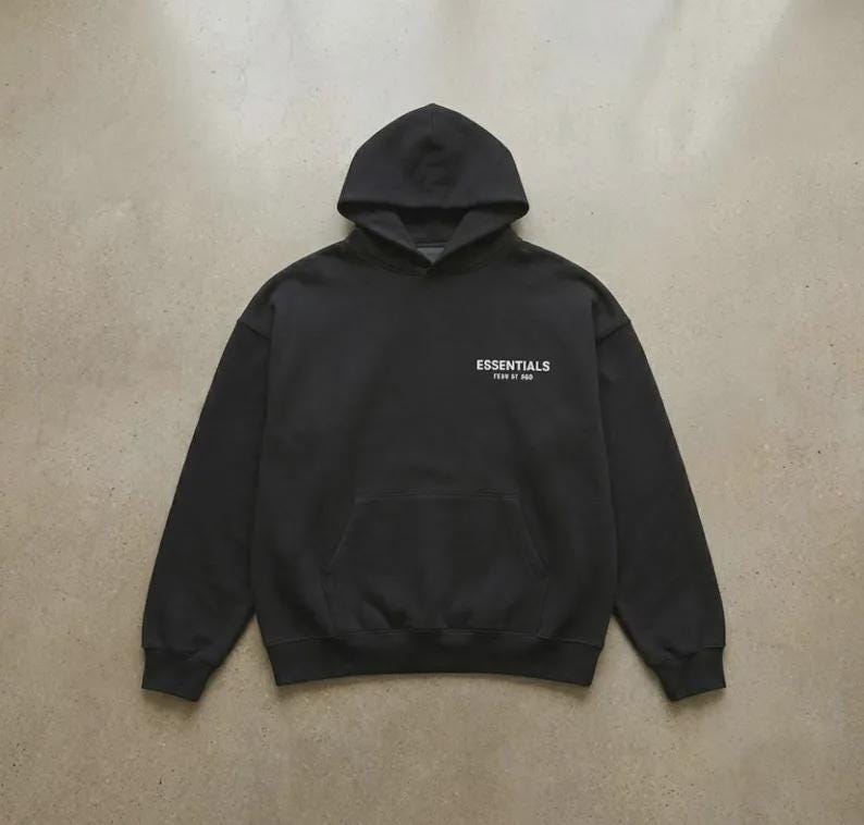 T-shirt Fear Of God Essentials Homme - Noir, Taille M, Coupe Oversize - Neuf