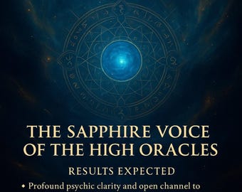 THE SAPPHIRE VOICE Of The High Oracles Attunement + Charged Digital Artwork