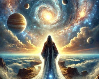 Celestial Activation, Attunement and energetic link + Charged digital artwork