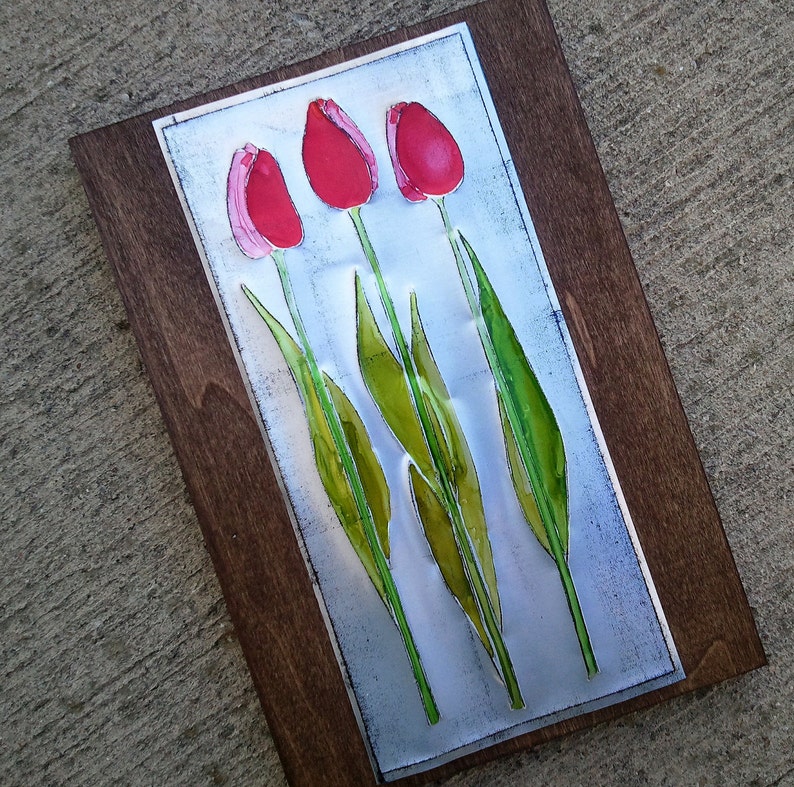 Upcycled Soda Pop Can Recycled Tulips Art image 1