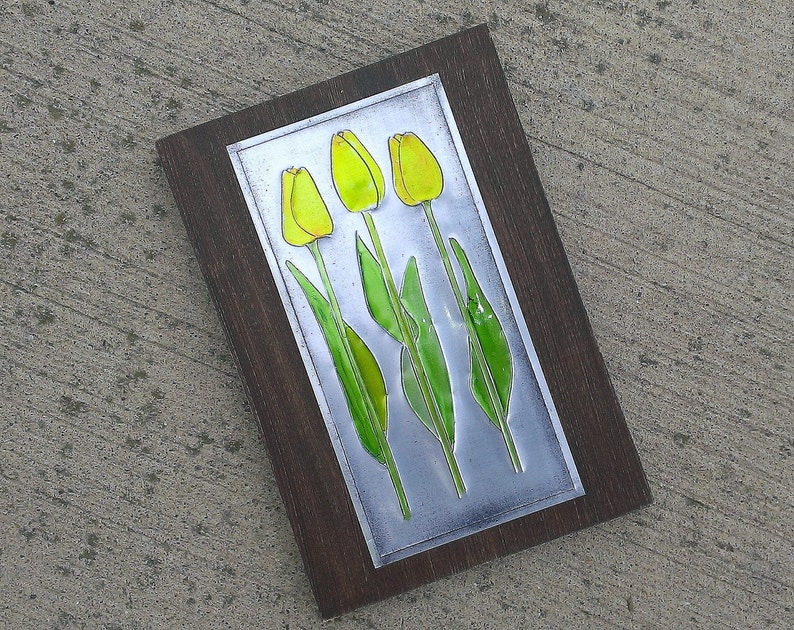 Upcycled Soda Pop Can Recycled Tulips Art image 3