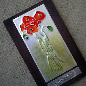 Upcycled Soda Pop Can Poppies Wall Art image 1