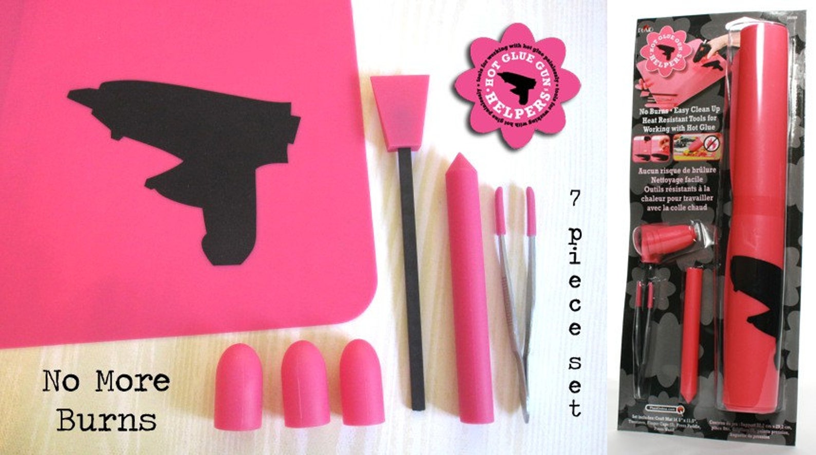 Hot Glue Gun Helpers 7 Piece Set No More Burns Etsy
