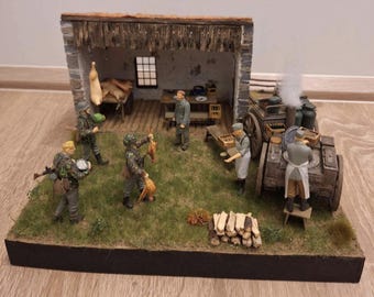 WWII German Field Kitchen Diorama 1:35 Scale