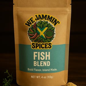 Fish Seasoning Blend – Caribbean Spice Mix for Grilled, Baked & Fried Seafood | Fresh Zesty | We Jammin’ Spices | Small-Batch