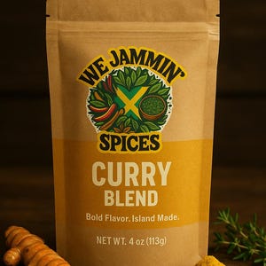 Jamaican Curry Powder – Authentic Island Spice Blend for Chicken, Veggies & More | Bold, Earthy, Aromatic | We Jammin&#39; Spices | Small-Batch
