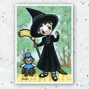 Wizard of Oz Witch Ferret Art Print by Shelly Mundel image 2