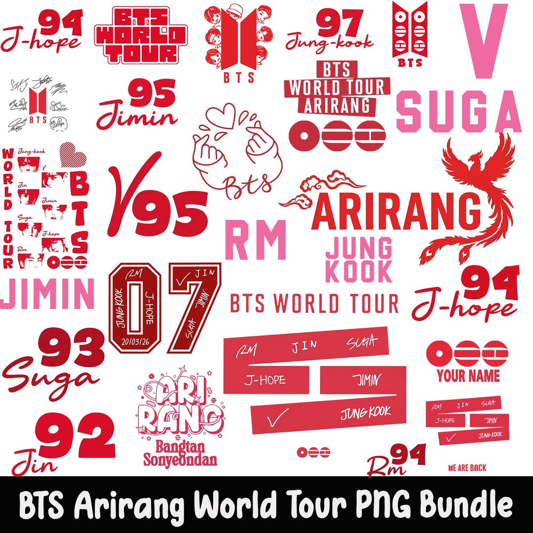Kpop World Tour PNG Bundle, Boy Band Concert Shirt Design, Retro Music ...