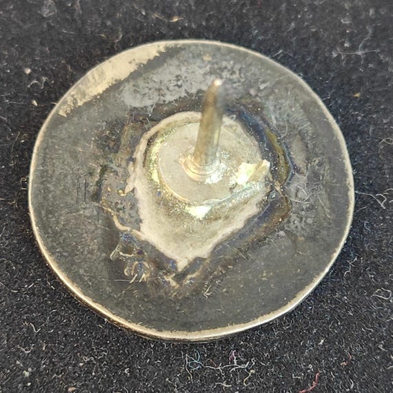 Handmade Zuni Inlay Thunderbird Silver Pin - image 3