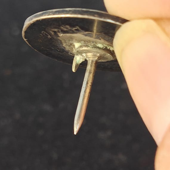 Handmade Zuni Inlay Thunderbird Silver Pin - image 6