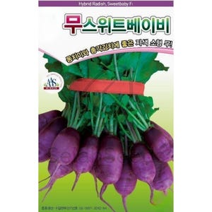 Purple Plum Radish Seeds - Premium Non-GMO, Heirloom Radish Seeds, 무, 자색무, 자색소형무 씨앗