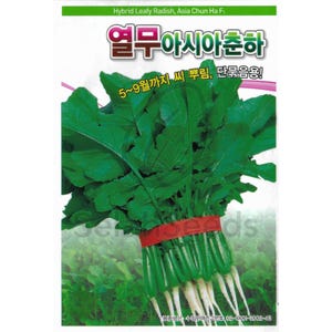 Daikon (Tillage) Radish Seeds - Premium Korean Leaf Radish, Non-GMO, Heirloom Seeds, 열무