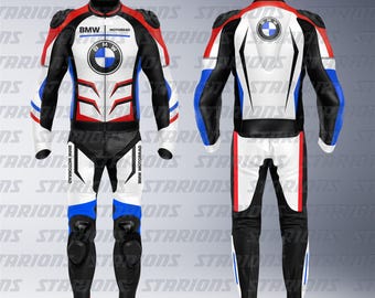 BMW Motorrad Motorcycle Racing Leather Suit, Custom Design Available