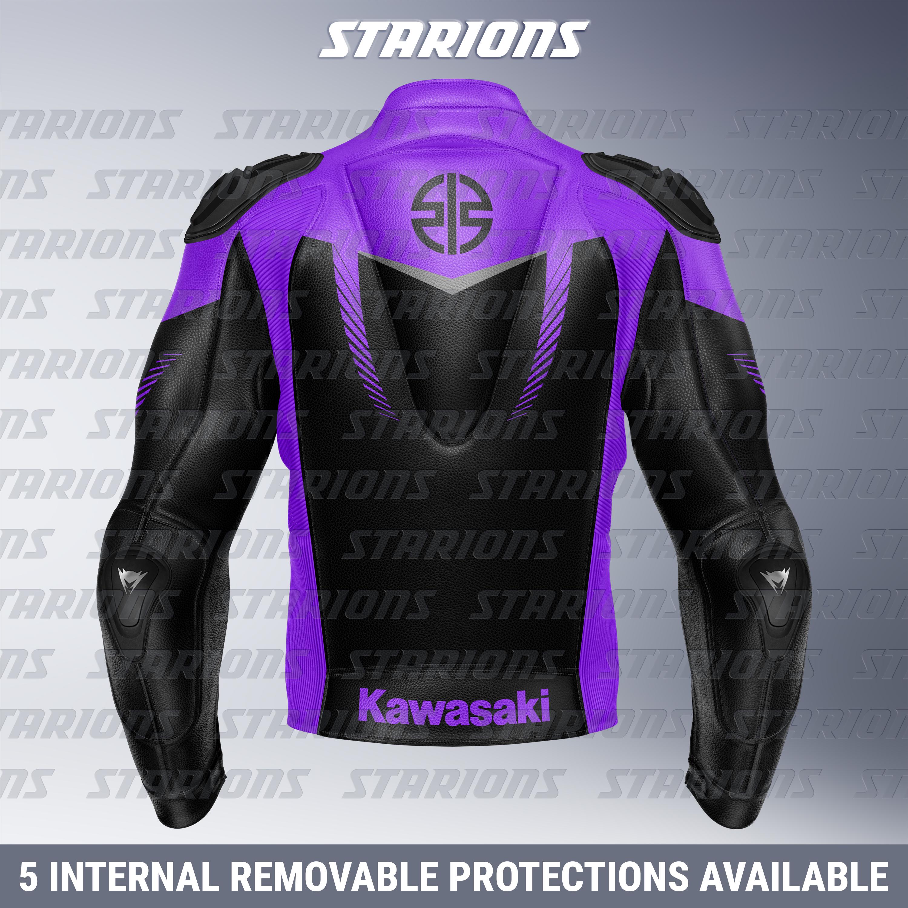 Kawasaki Ninja Purple Leather Motorcycle Race Jacket - Etsy Canada