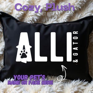 Personalized Plush Dog Bed: Cozy Calming Pet Bed for Small/Medium Dogs