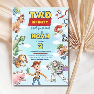 Toy Story 2nd Birthday Invitation, Two Infinity, Editable Template (Digital Download)